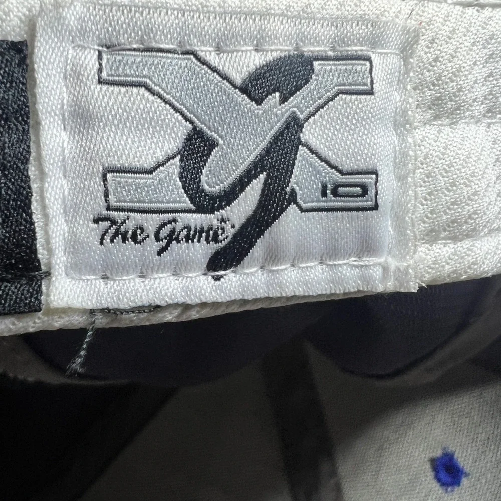 The Game Pro Texas Rangers Fitted‎ Baseball Hat Grey Blue Red Size 7 GP400 Cap